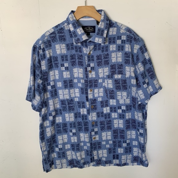 Nat Nast Camp Shirt Abstract Print Button Up Short Sleeve Shirt - Picture 2 of 7